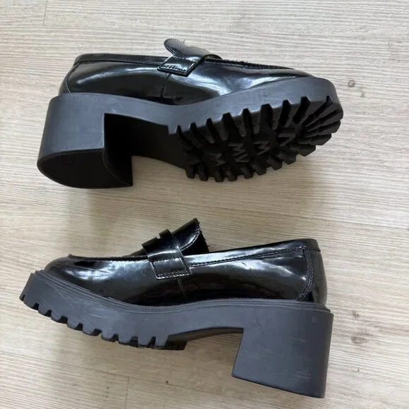 Steve Madden Alden Black Loafers Size 9 - Picture 3 of 9